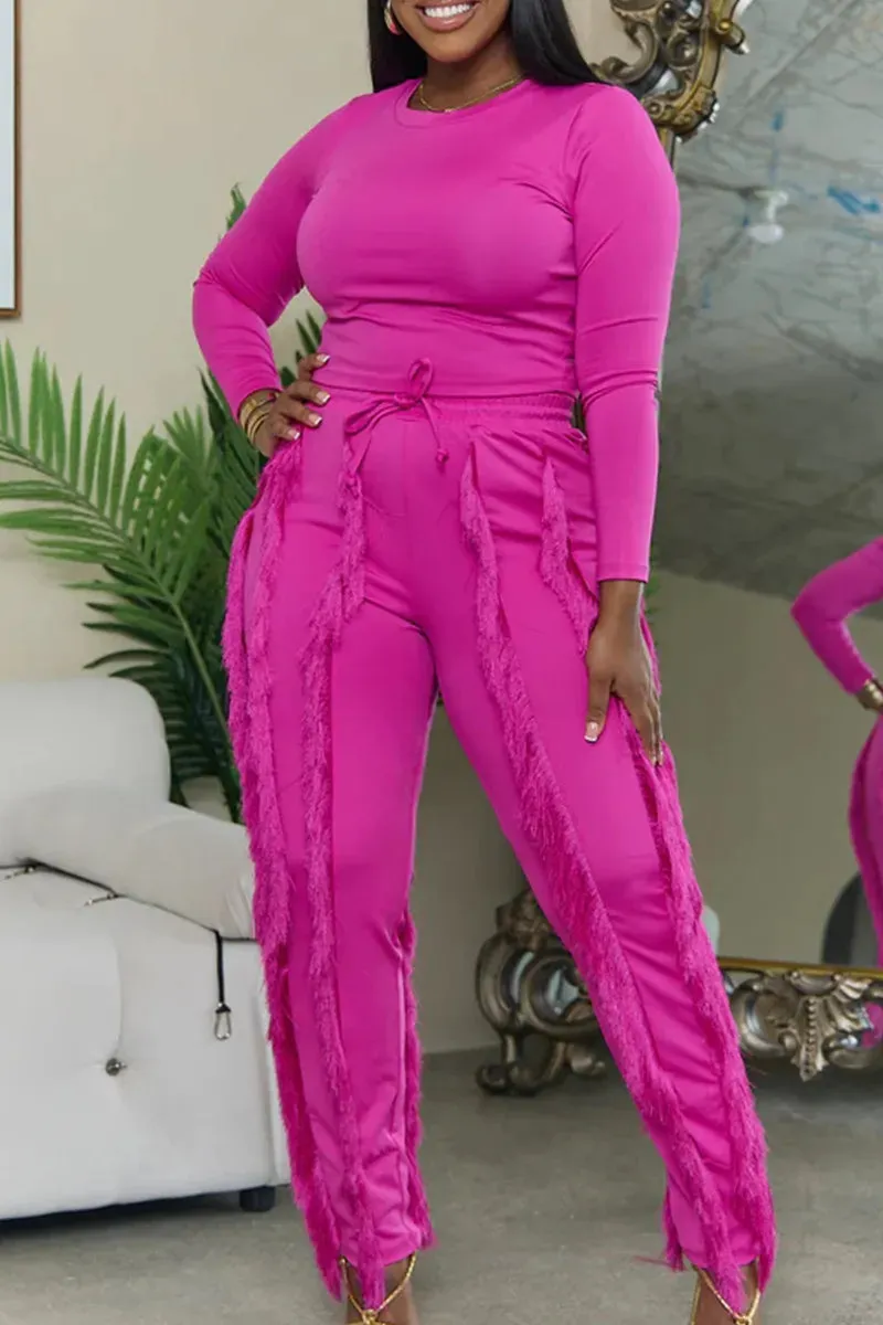 2 Piece Pink tassel set