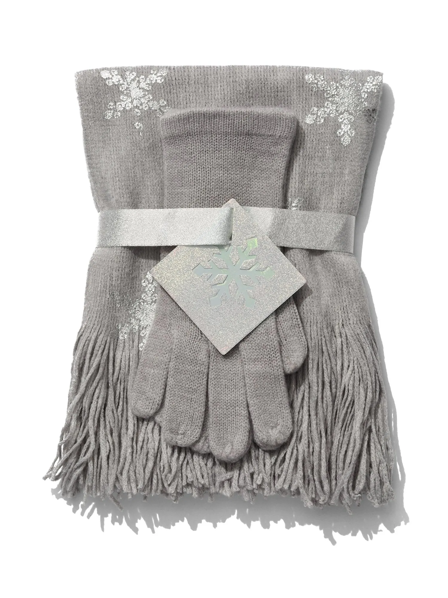 2-Piece Sequin Scarf & Gloves Set