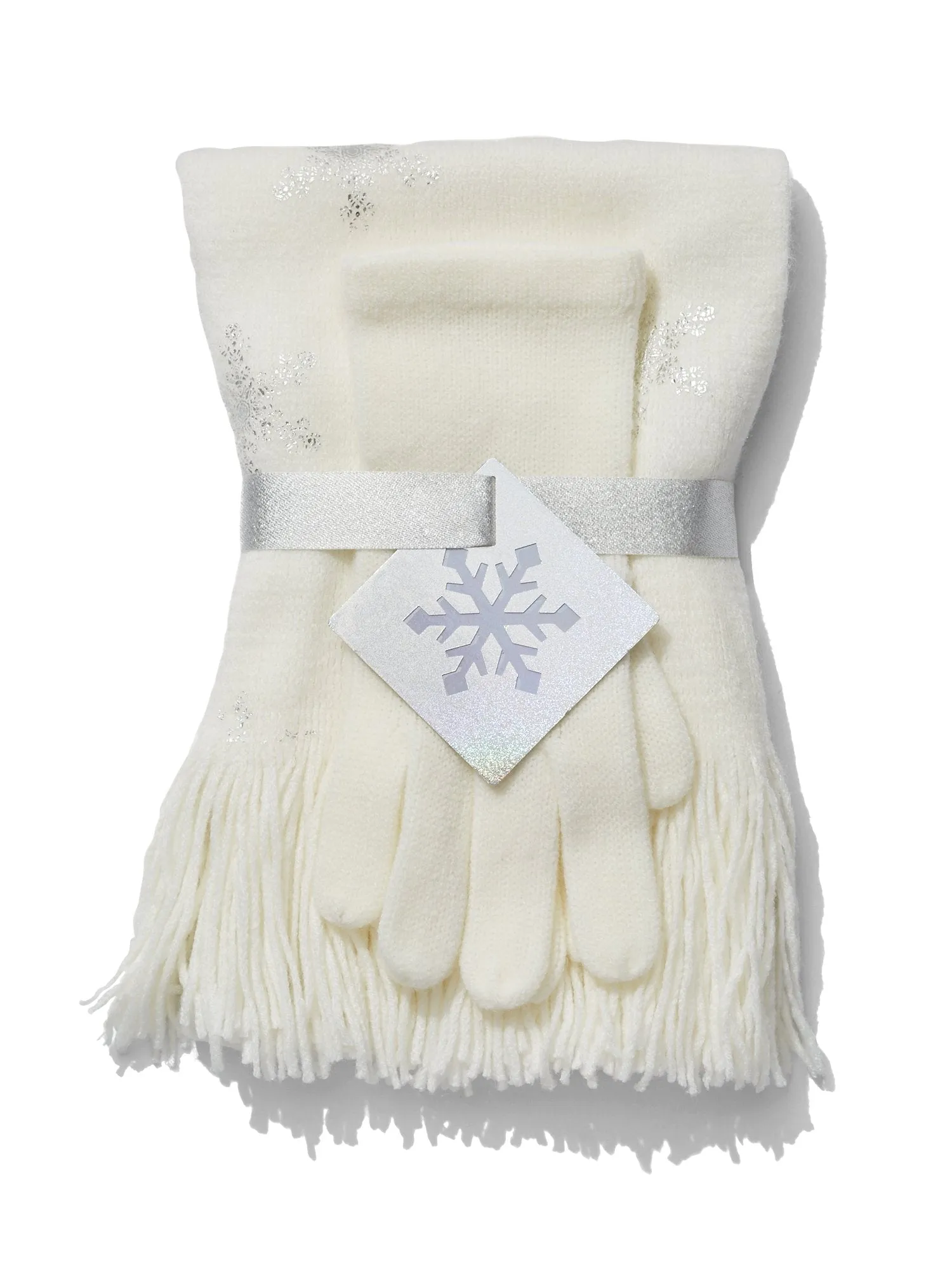 2-Piece Sequin Scarf & Gloves Set