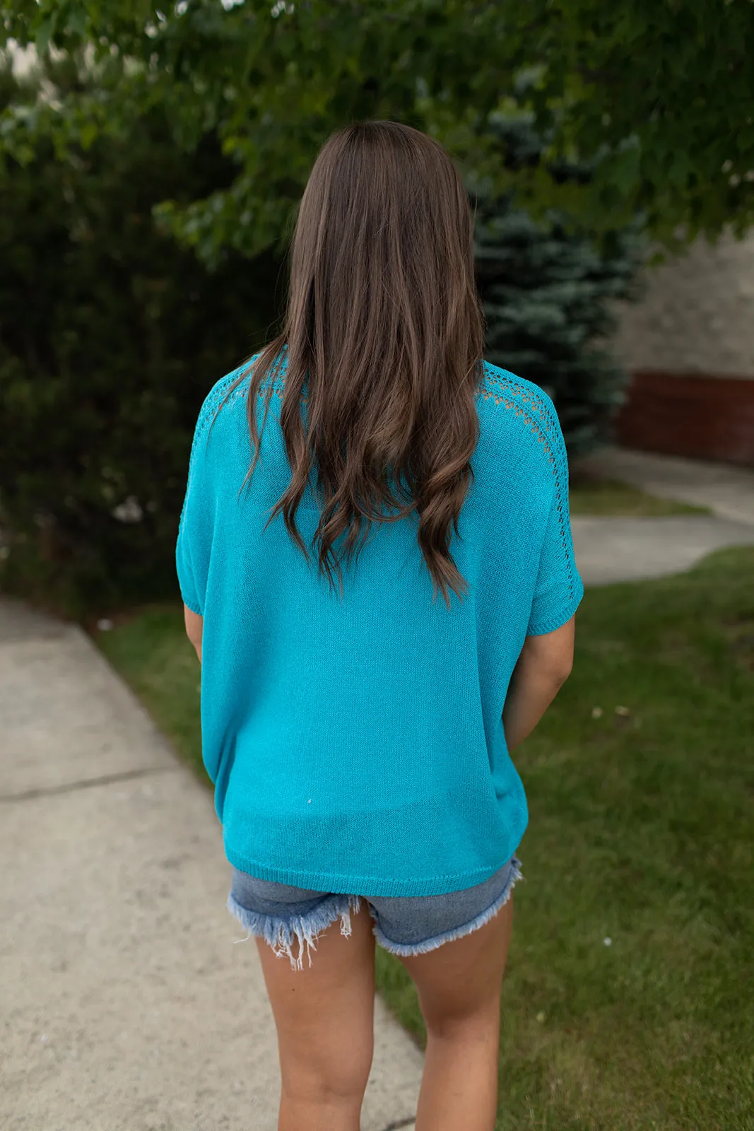 Aqua Knit Oversized SS Top (SM-XL)