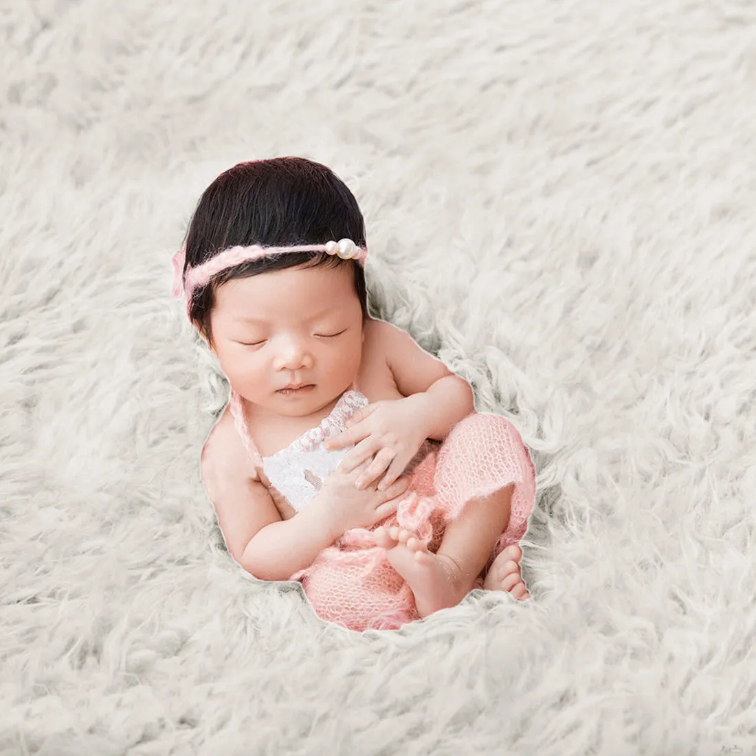 Babymoon Wool Fur Blanket Rugs Fur | 6*3 Feet | White