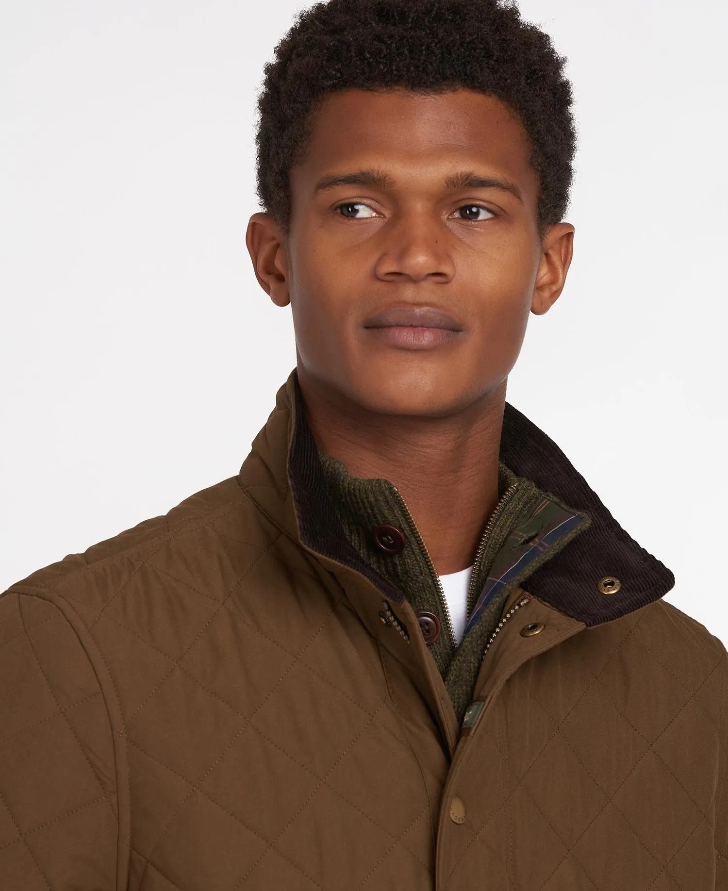 Barbour Shoveler Quilted Jacket In Dark Sand