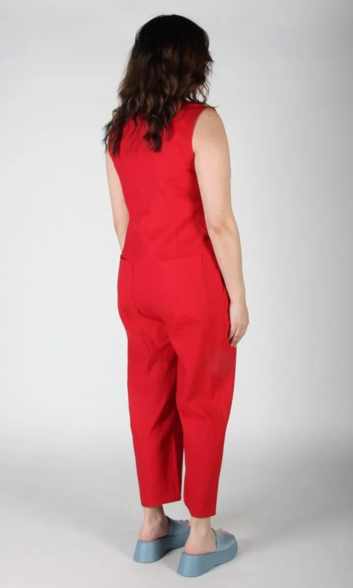 Birds of North America Myna Jumpsuit (Red)