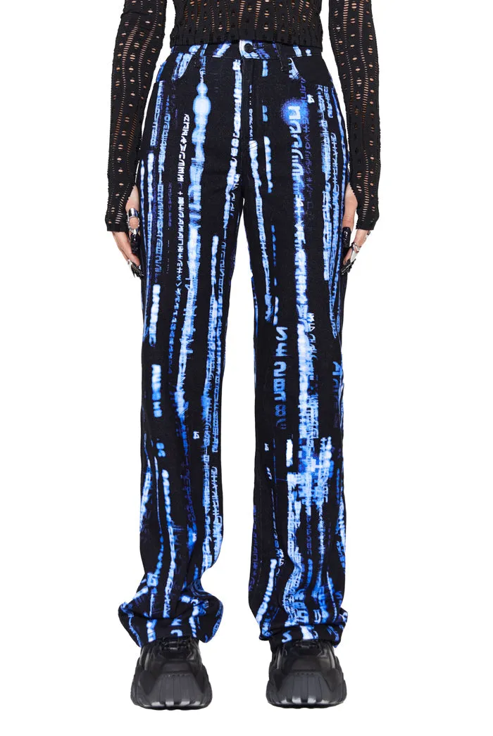 Blue Encryption Denim