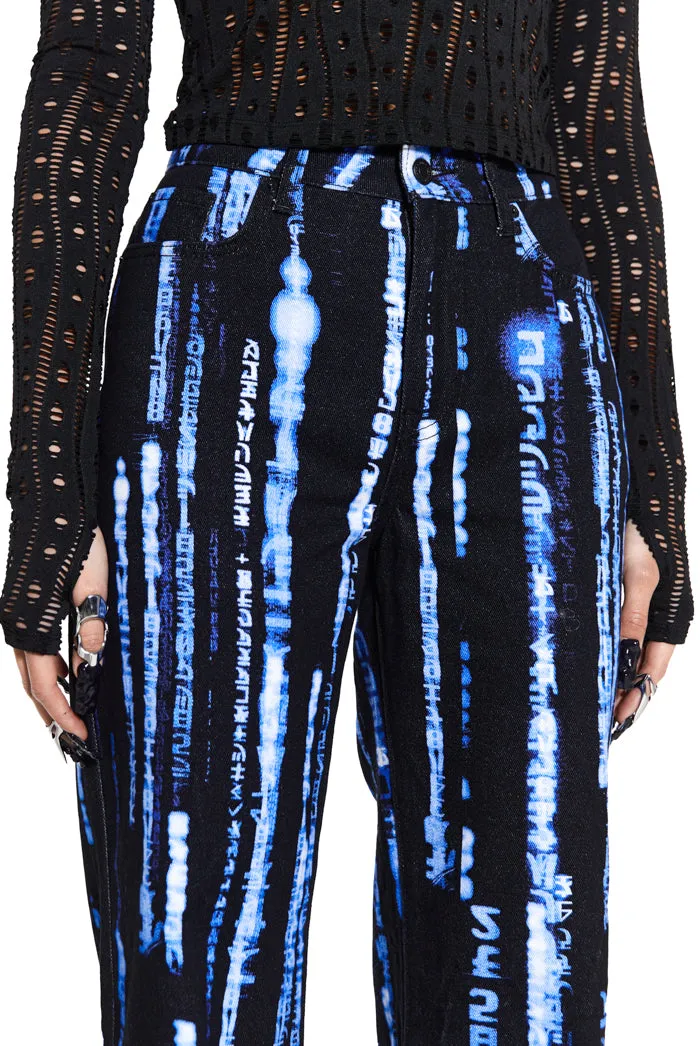 Blue Encryption Denim
