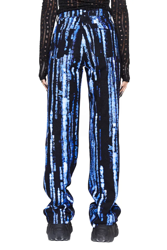 Blue Encryption Denim