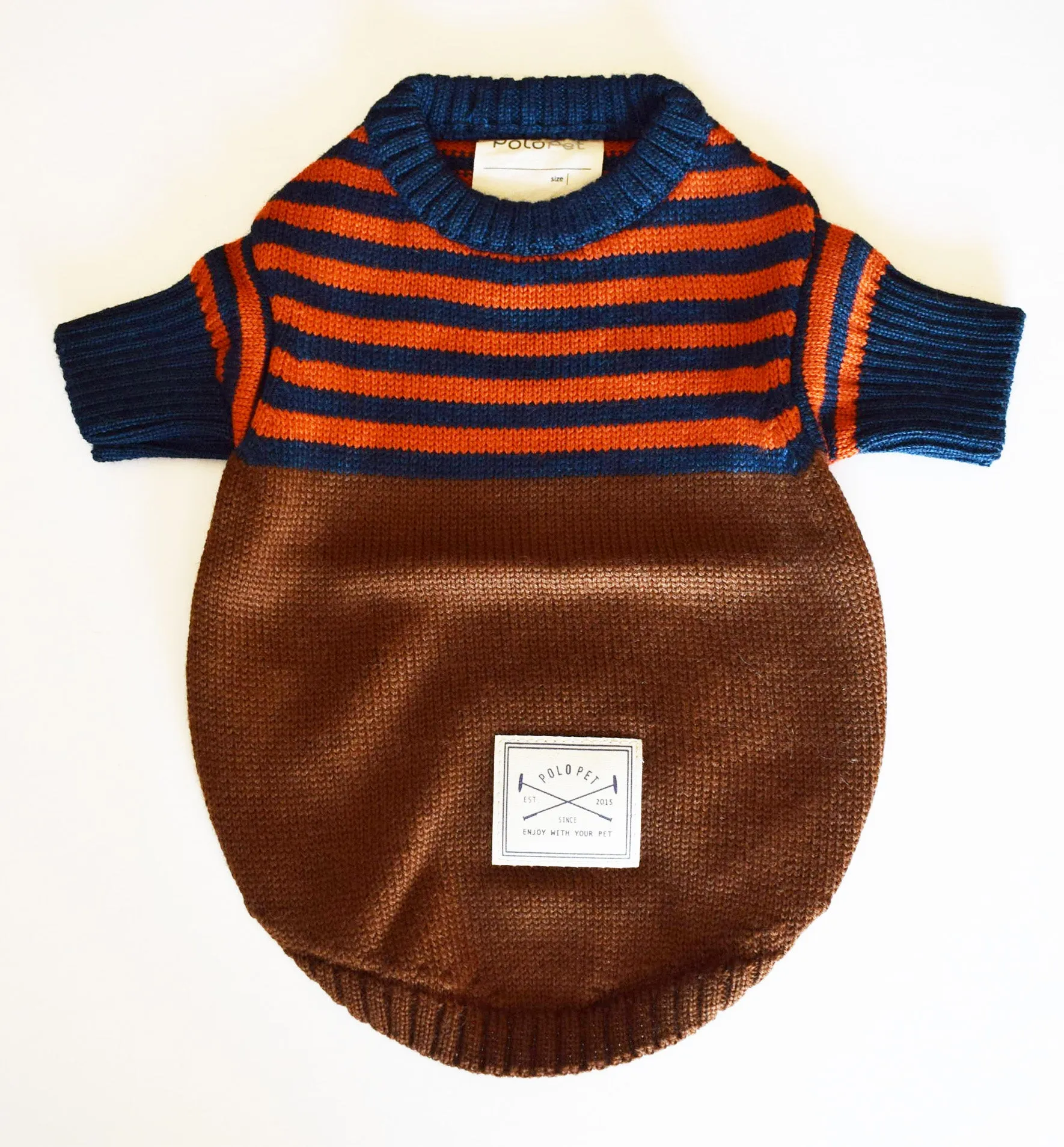 Brown x orange Breton  Sweater