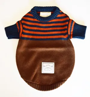 Brown x orange Breton  Sweater