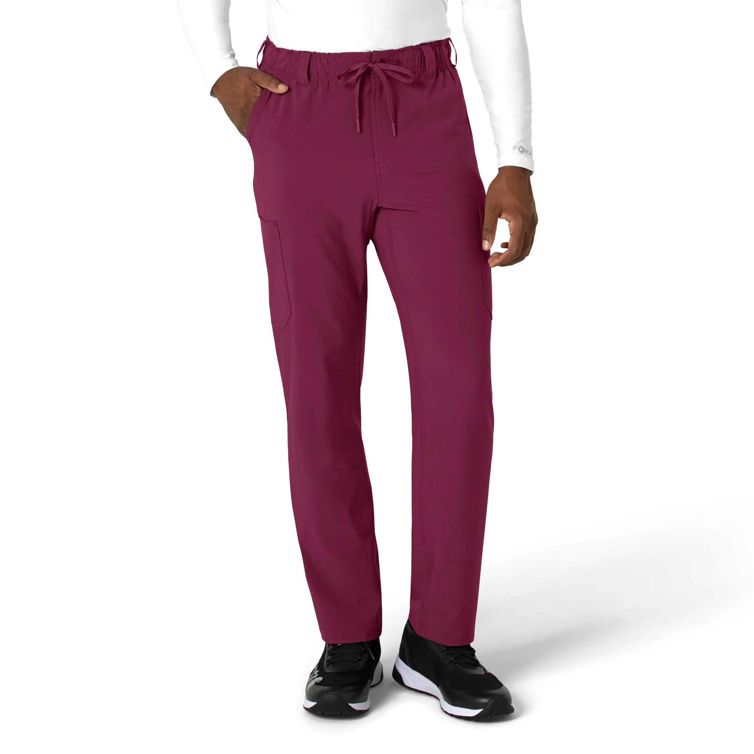 Carhartt Force Cross-Flex Men's Straight Leg Scrub Pant - Wine