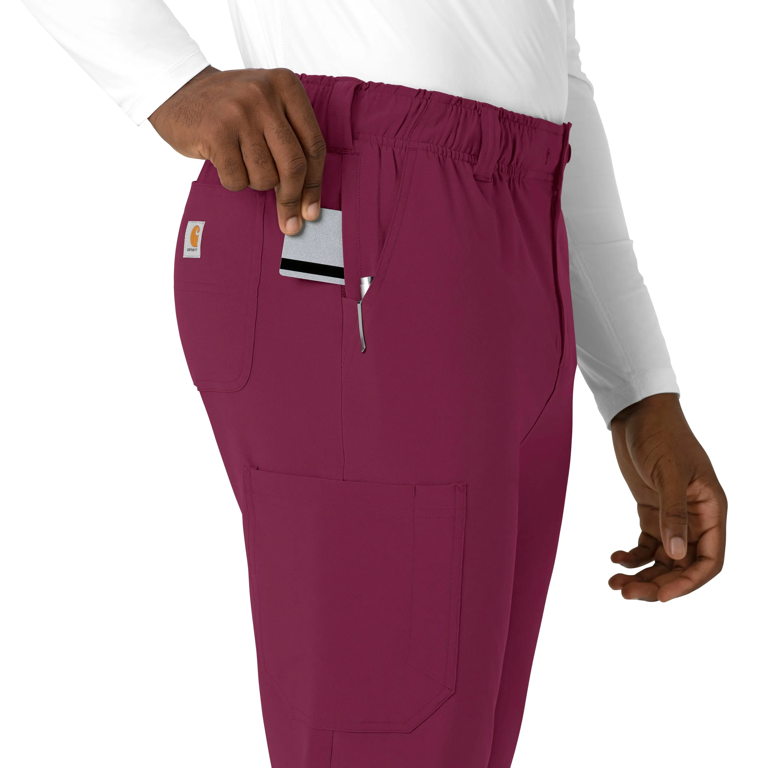 Carhartt Force Cross-Flex Men's Straight Leg Scrub Pant - Wine