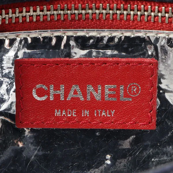 Chanel Around 2002 Made Denim Chocolate Bar Cc Mark No.5 Stitch Chain Shoulder Bag Navy/Silver/Red