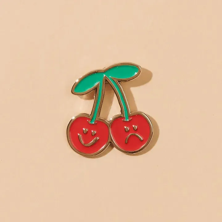 Cherry Fruit Enamel Pin