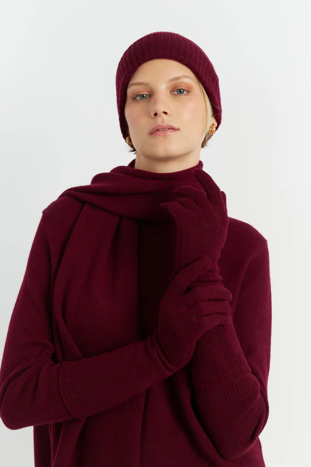 Claret Cashmere Accessories Set