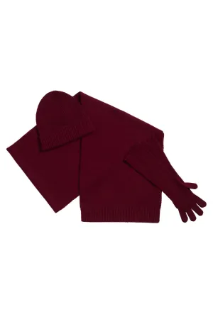 Claret Cashmere Accessories Set