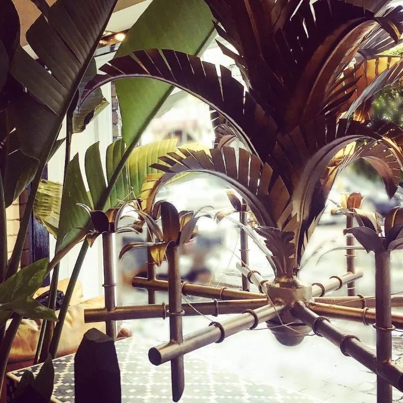 Coastal-Luxe Palm Chandelier