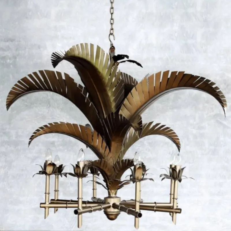 Coastal-Luxe Palm Chandelier