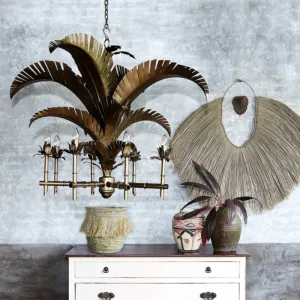 Coastal-Luxe Palm Chandelier