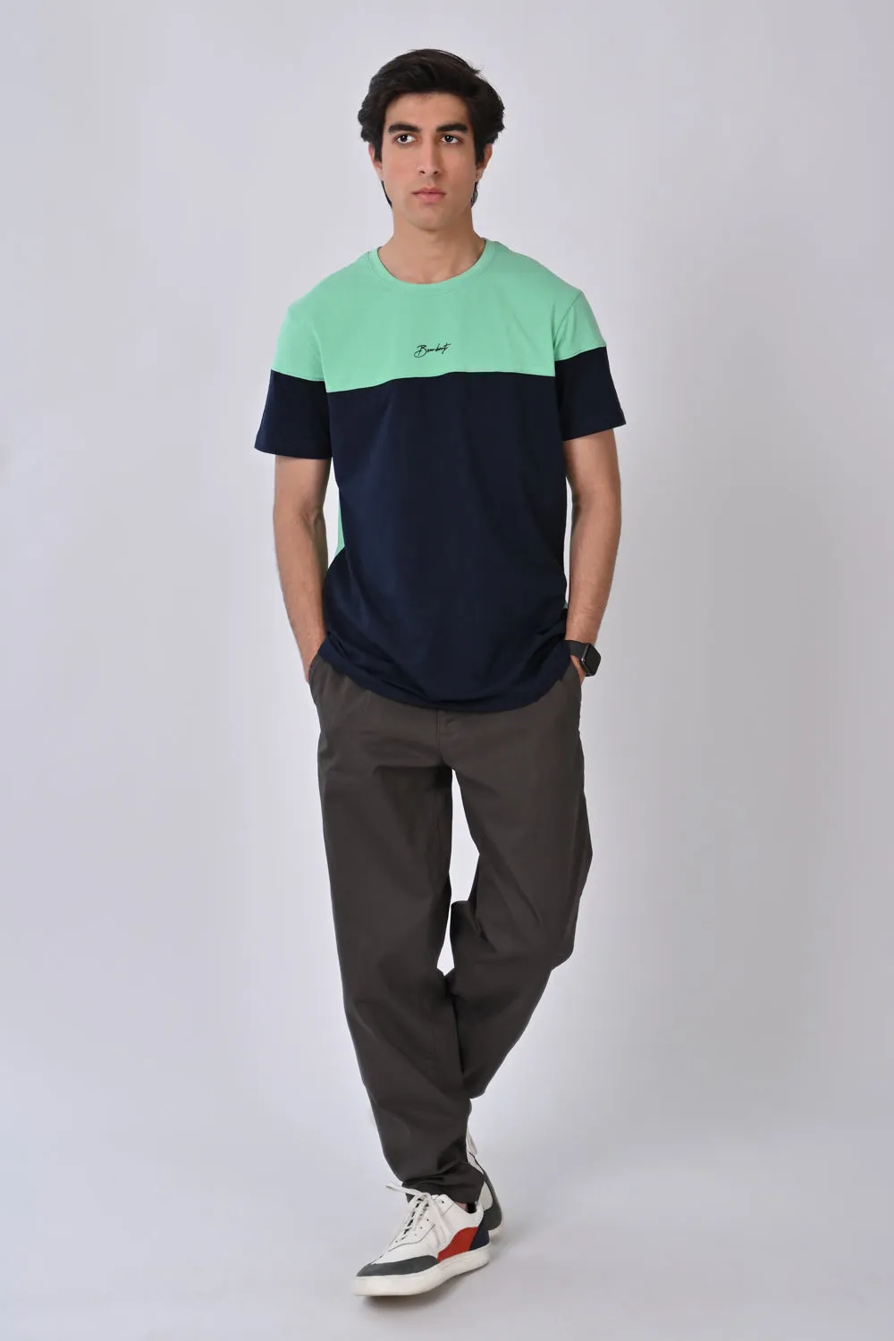 COLOR BLOCKING TEE