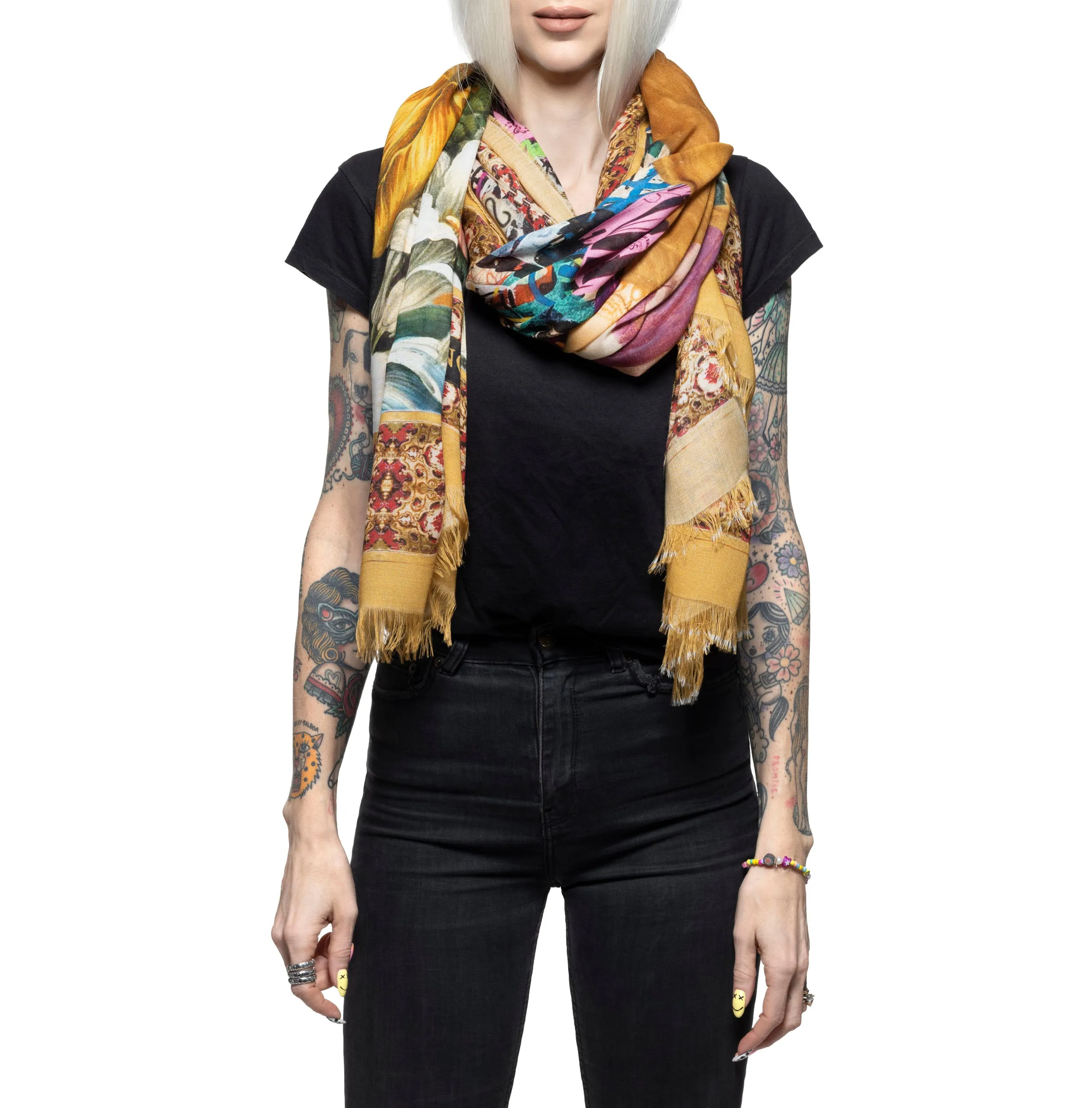 Coreterno " Think Less Feel More " - Maxi scarf