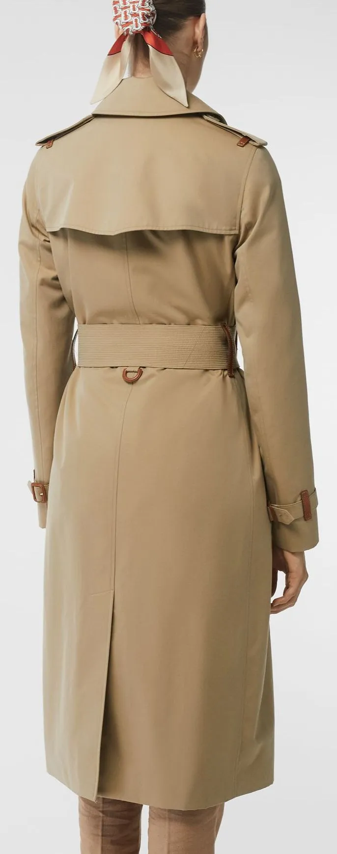 Cotton Gabardine Trench Coat, Honey