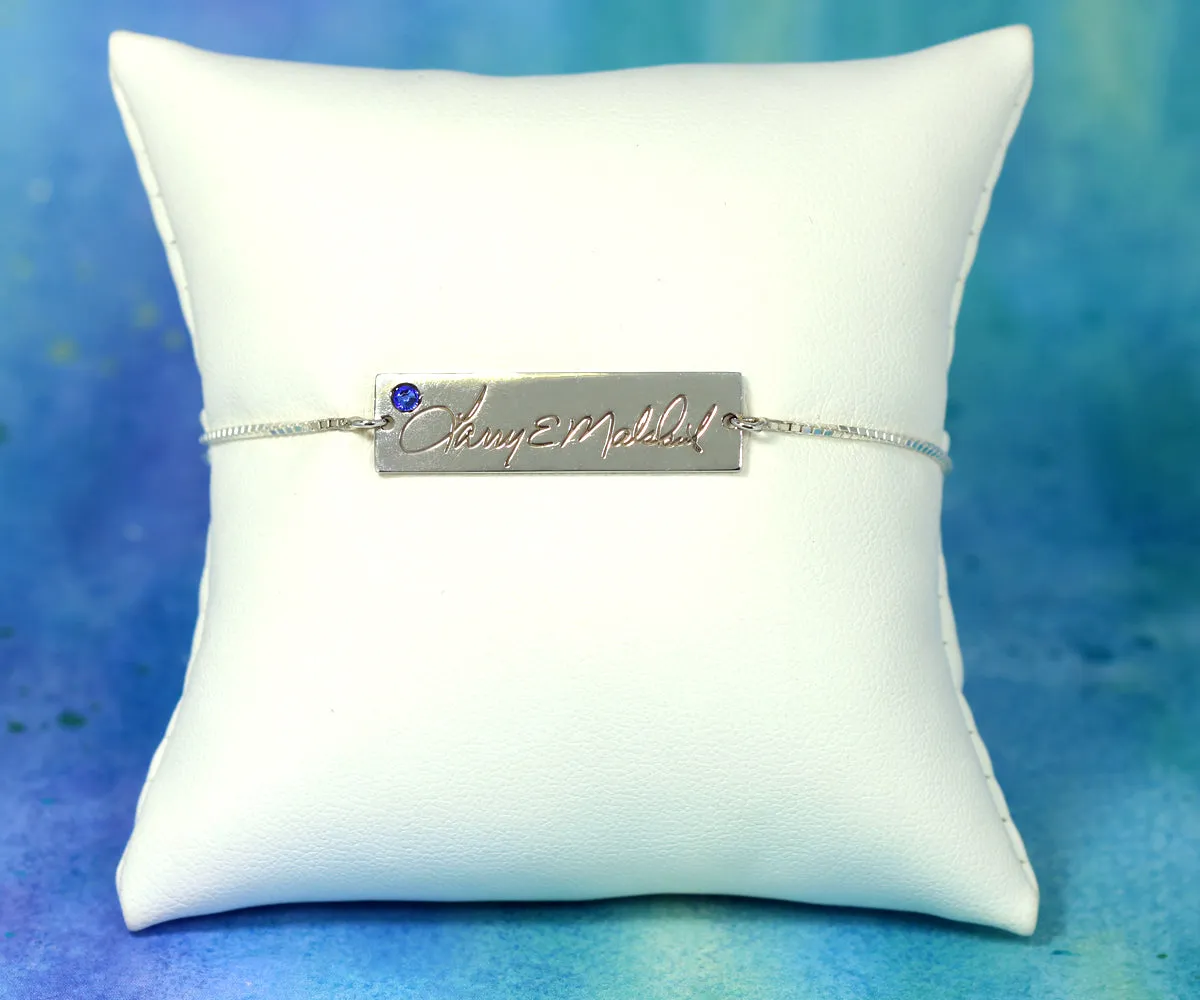 Custom Keepsake Signature Engraved Bracelet