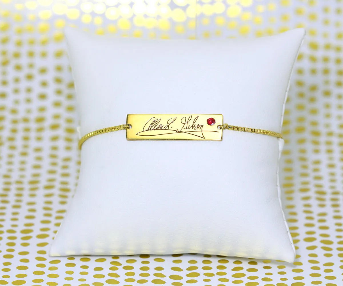 Custom Keepsake Signature Engraved Bracelet