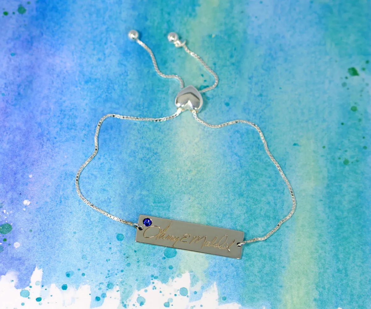 Custom Keepsake Signature Engraved Bracelet