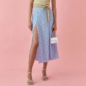 Emilia Midi Long Slit Maxi Skirt