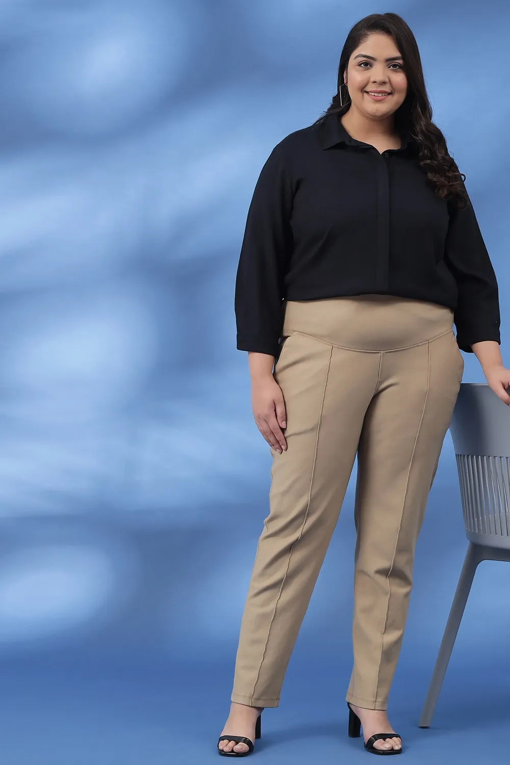 Fawn Crease Seam Tummy Tucker Pants