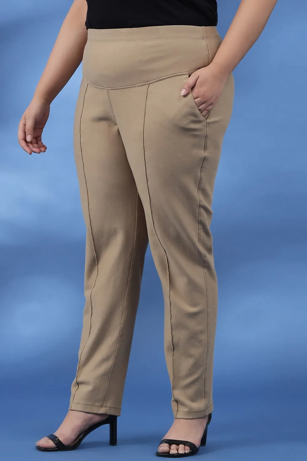 Fawn Crease Seam Tummy Tucker Pants