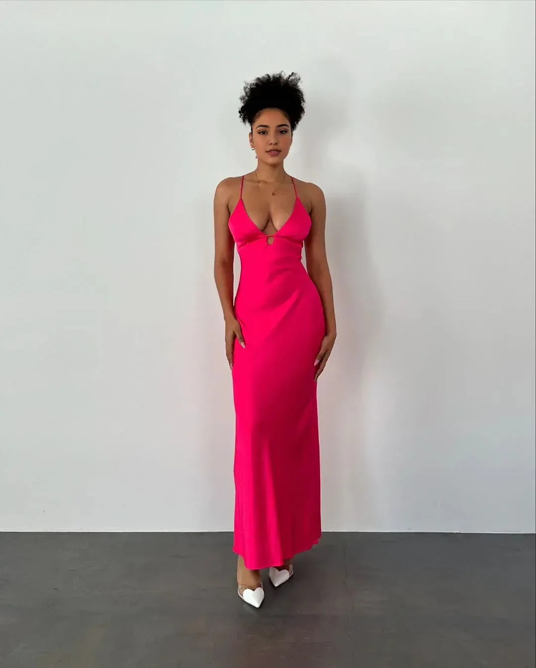 Formal Women's Dresses Hot Pink Sheath Long Prom Dress Formal Party Gown Prom Dress Store