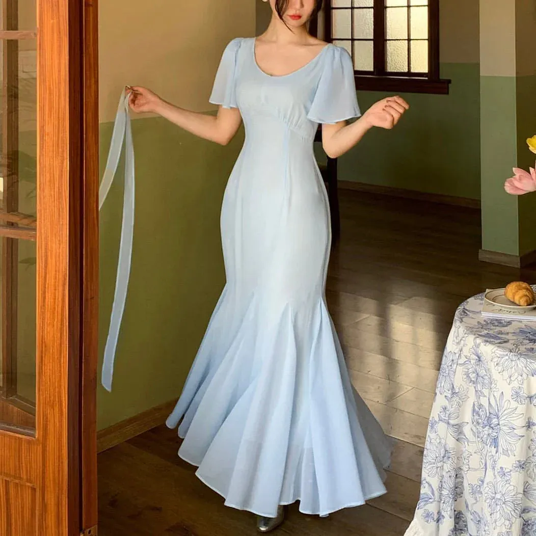 Formal Women's Dresses Mermaid Chiffon Long Prom Dress Formal Party Dress Prom Dress Store