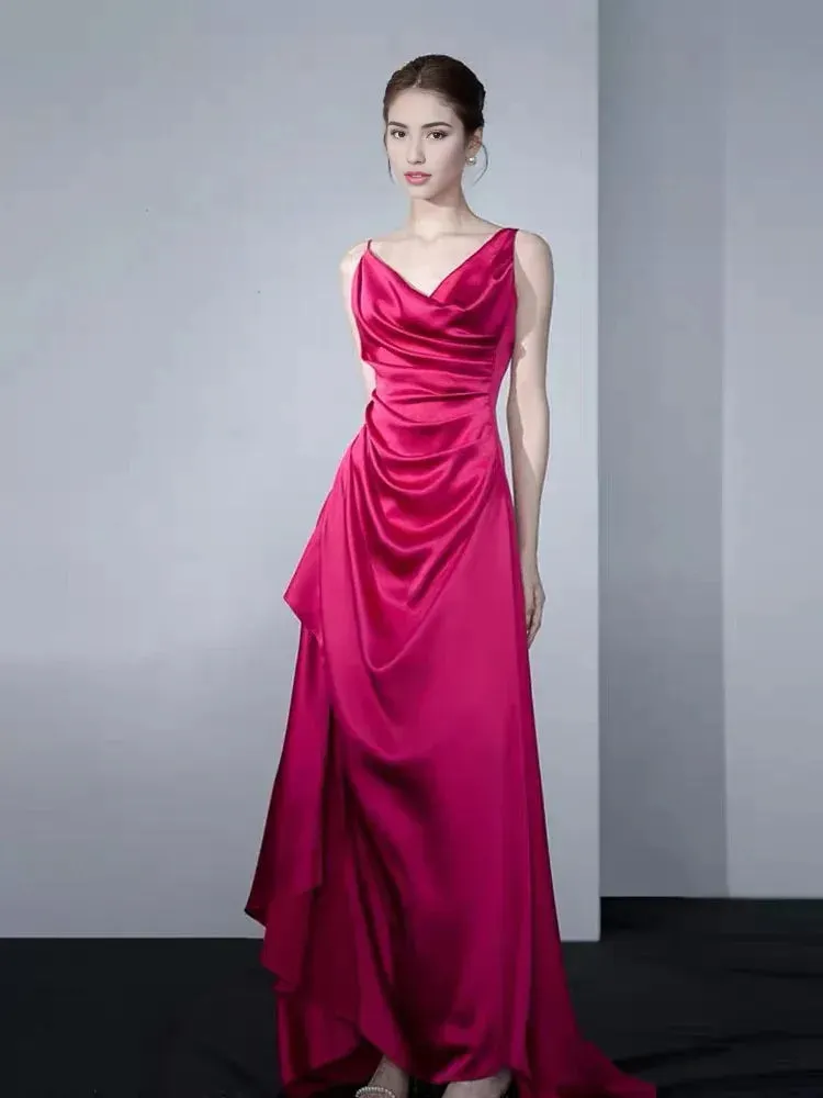 Formal Women's Dresses Pink A Line Long Prom Dress Formal Evening Gown Prom Dress Store ï»