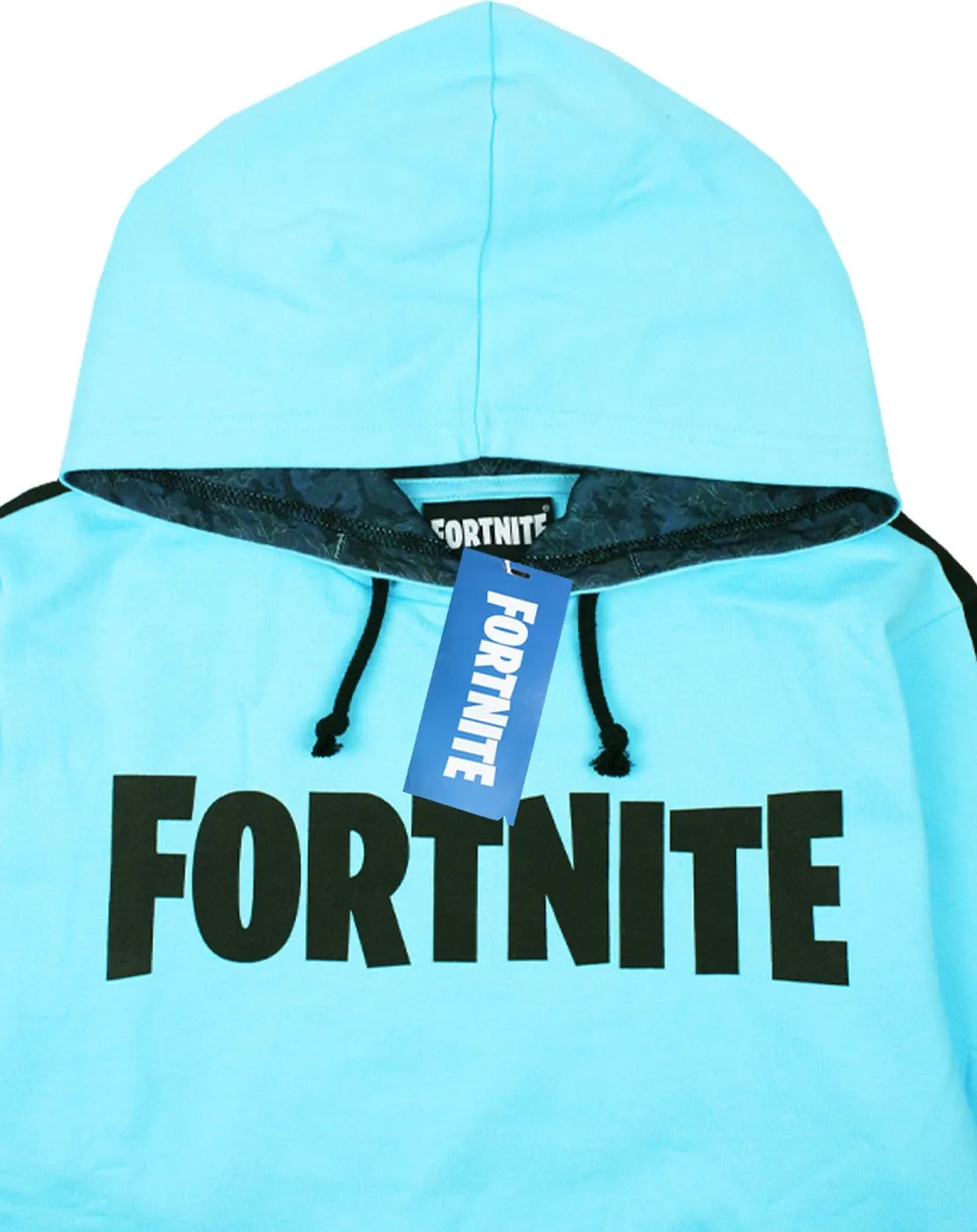 Fortnite Logo Boys Blue Hoodie - Blue