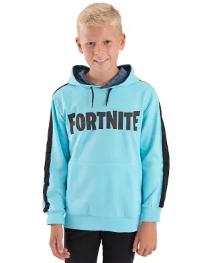 Fortnite Logo Boys Blue Hoodie - Blue