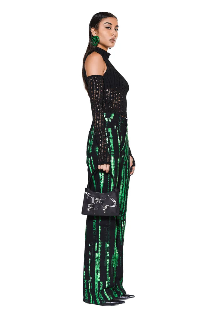 Green Encryption Denim