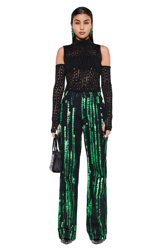 Green Encryption Denim