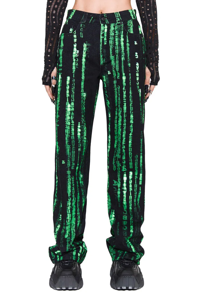 Green Encryption Denim