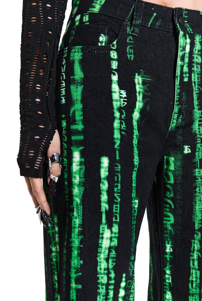Green Encryption Denim
