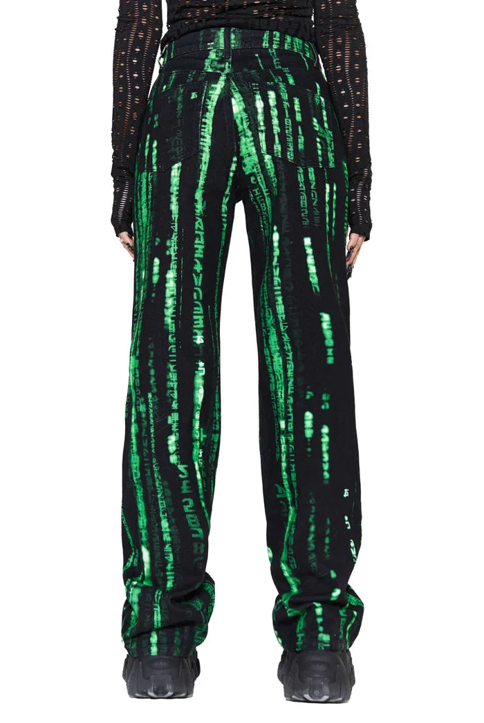 Green Encryption Denim