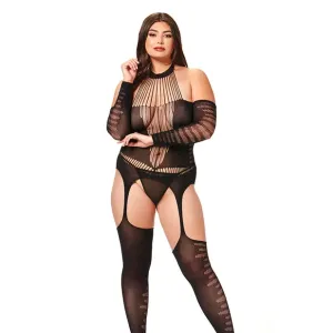 Halter Body Stocking Jumpsuit Qn
