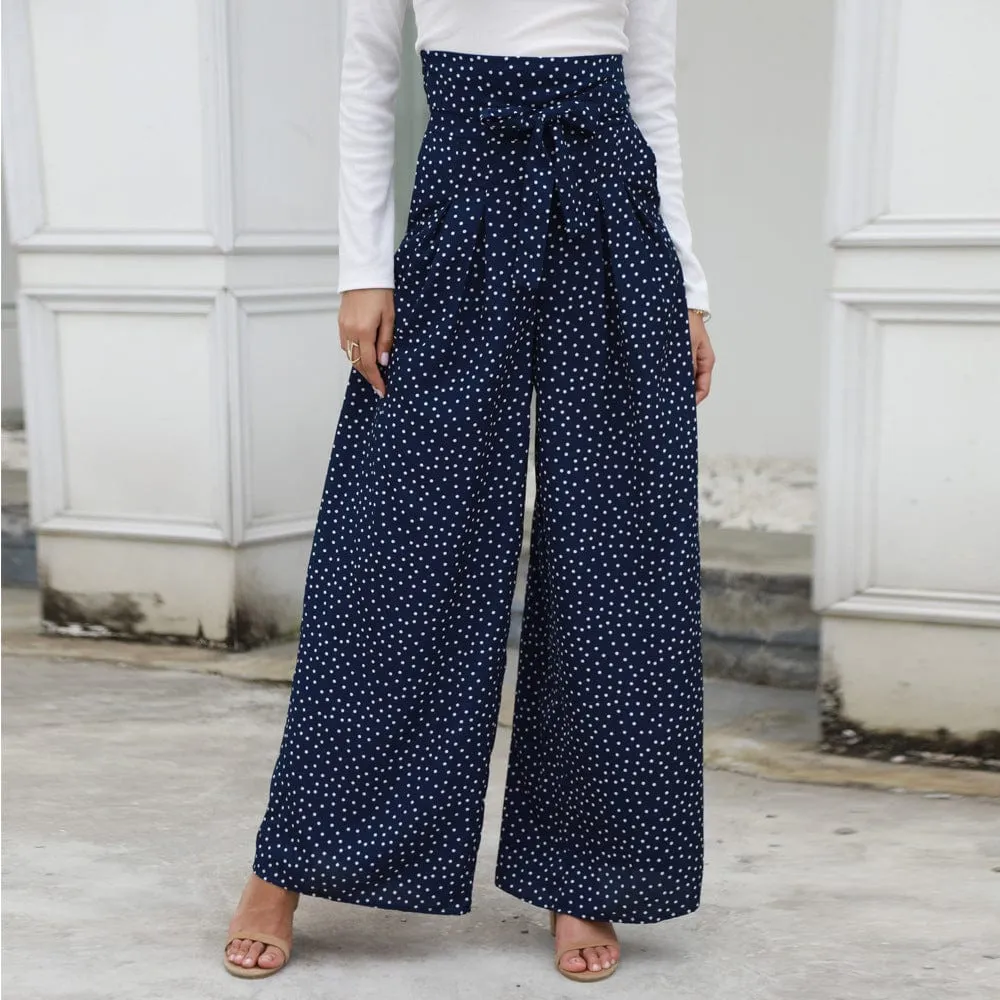 High Waist Polka Dot Pants