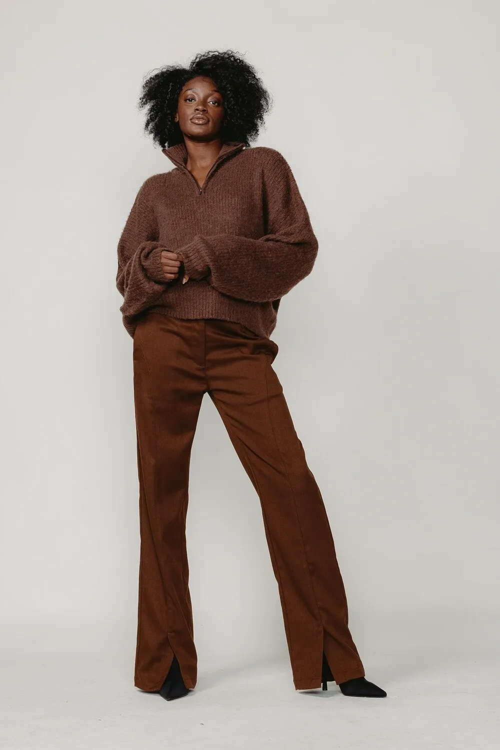 HONOR THE GIFT- Oversized H Qtr Zip Sweater