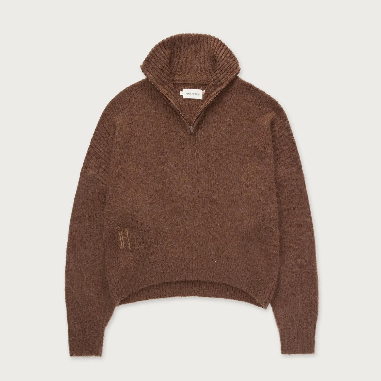 HONOR THE GIFT- Oversized H Qtr Zip Sweater