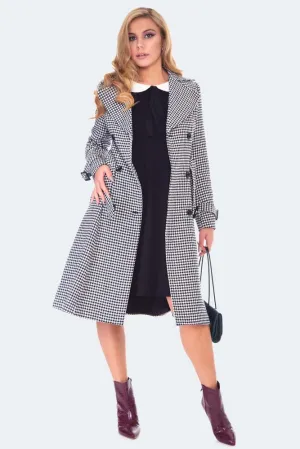 Houndstooth Trench Coat