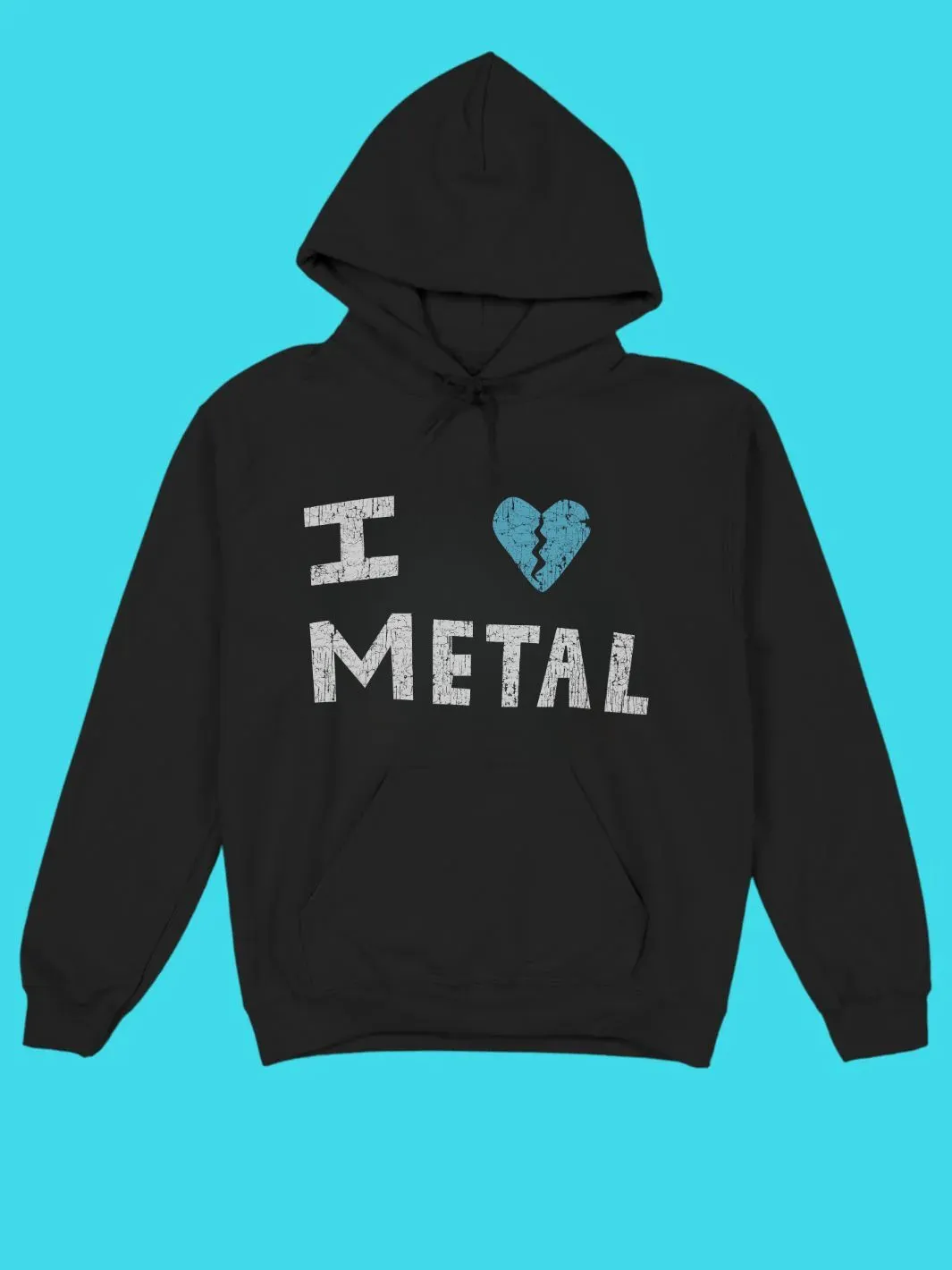 I Heart Metal Pullover Hoodie