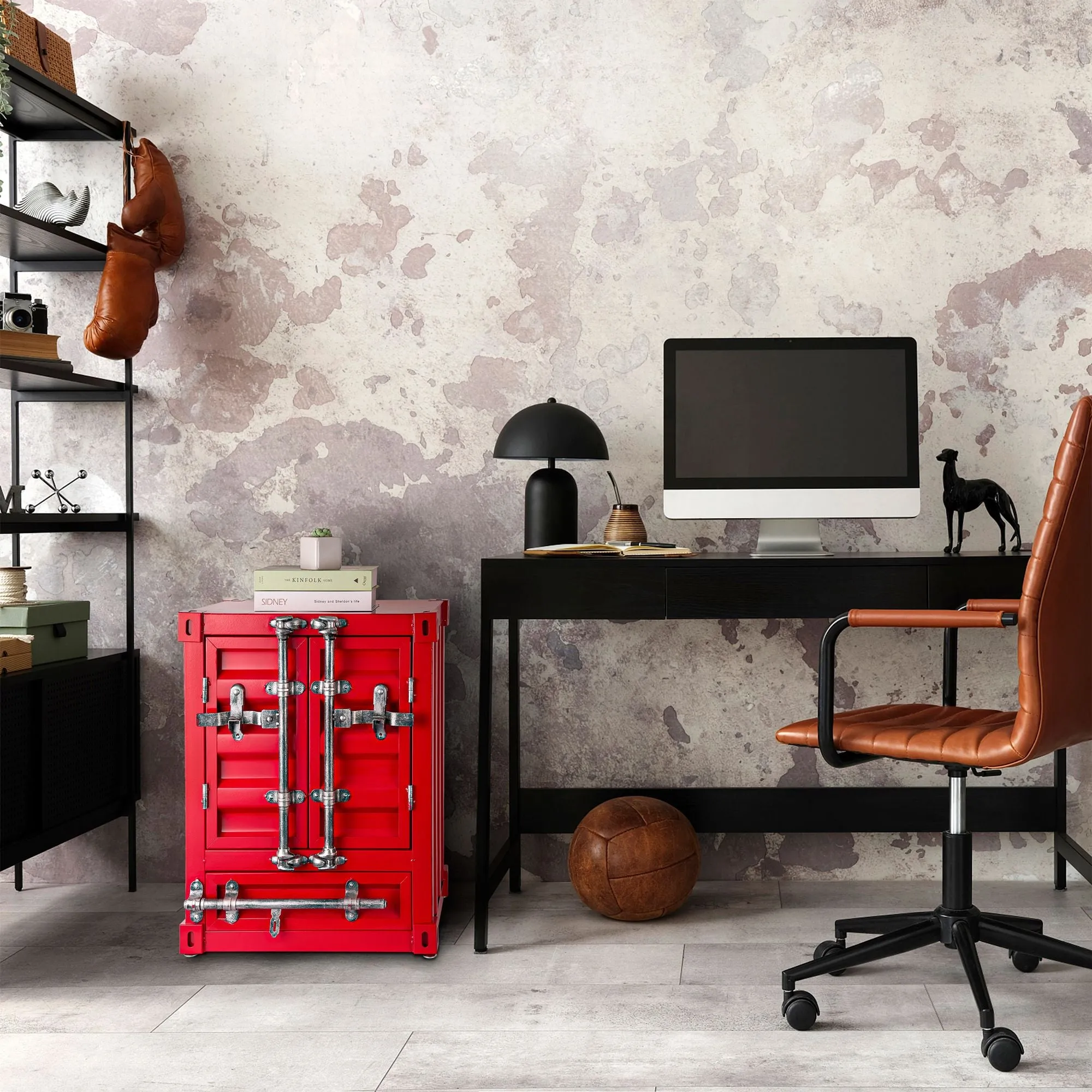 Industrial Style Container Side Table - Large