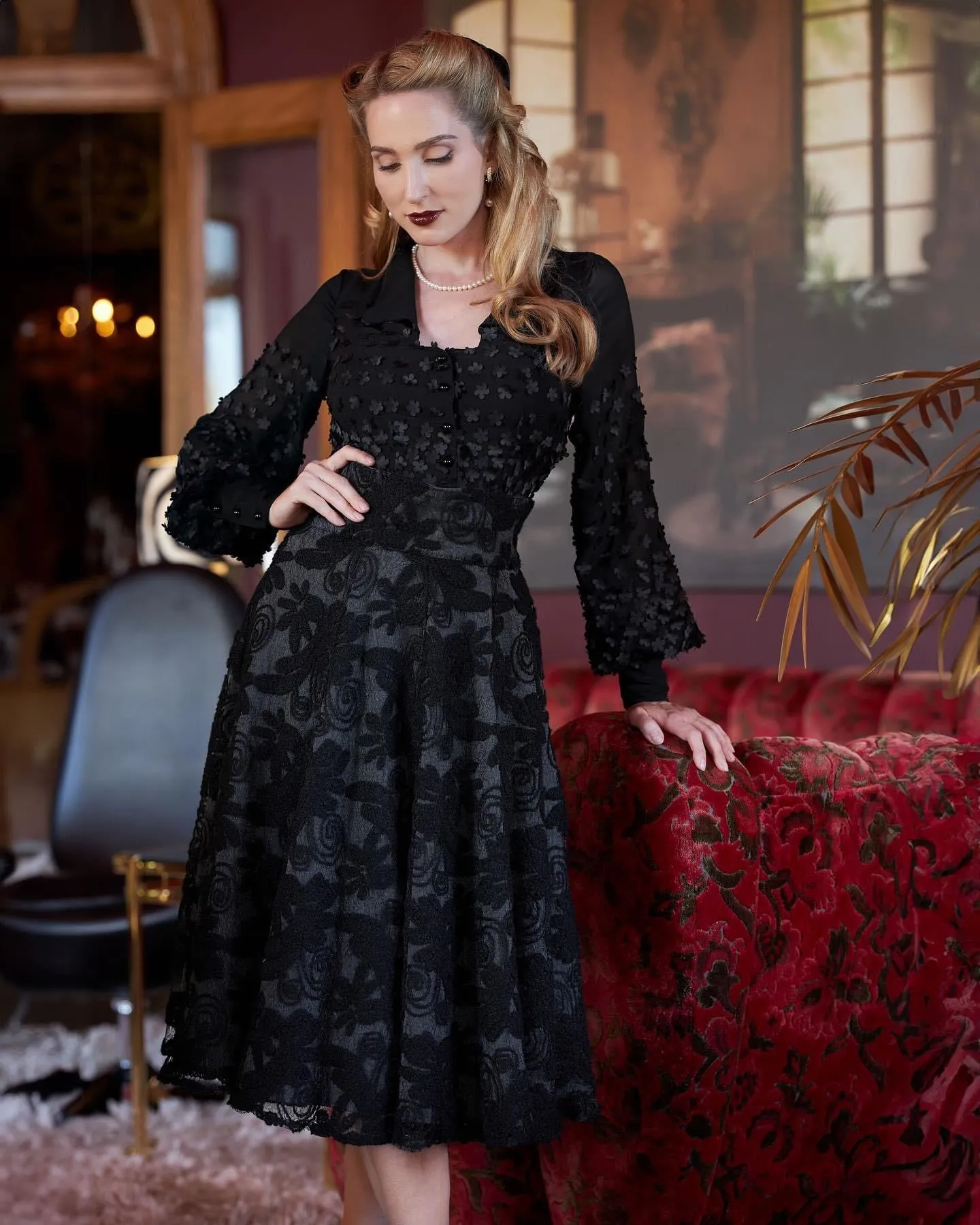 Ingar-Abalone High-waist  exquisite swing skirt by Miss Candyfloss