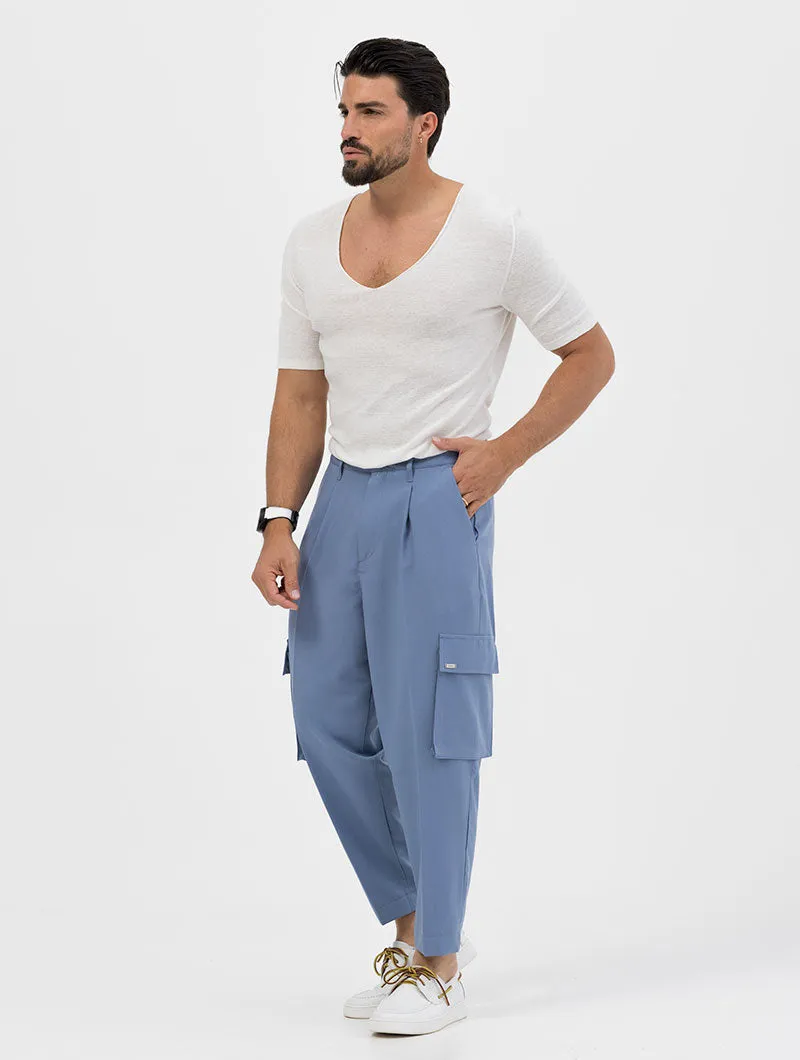 JULIAN CARGO PANTS IN LIGHT BLUE