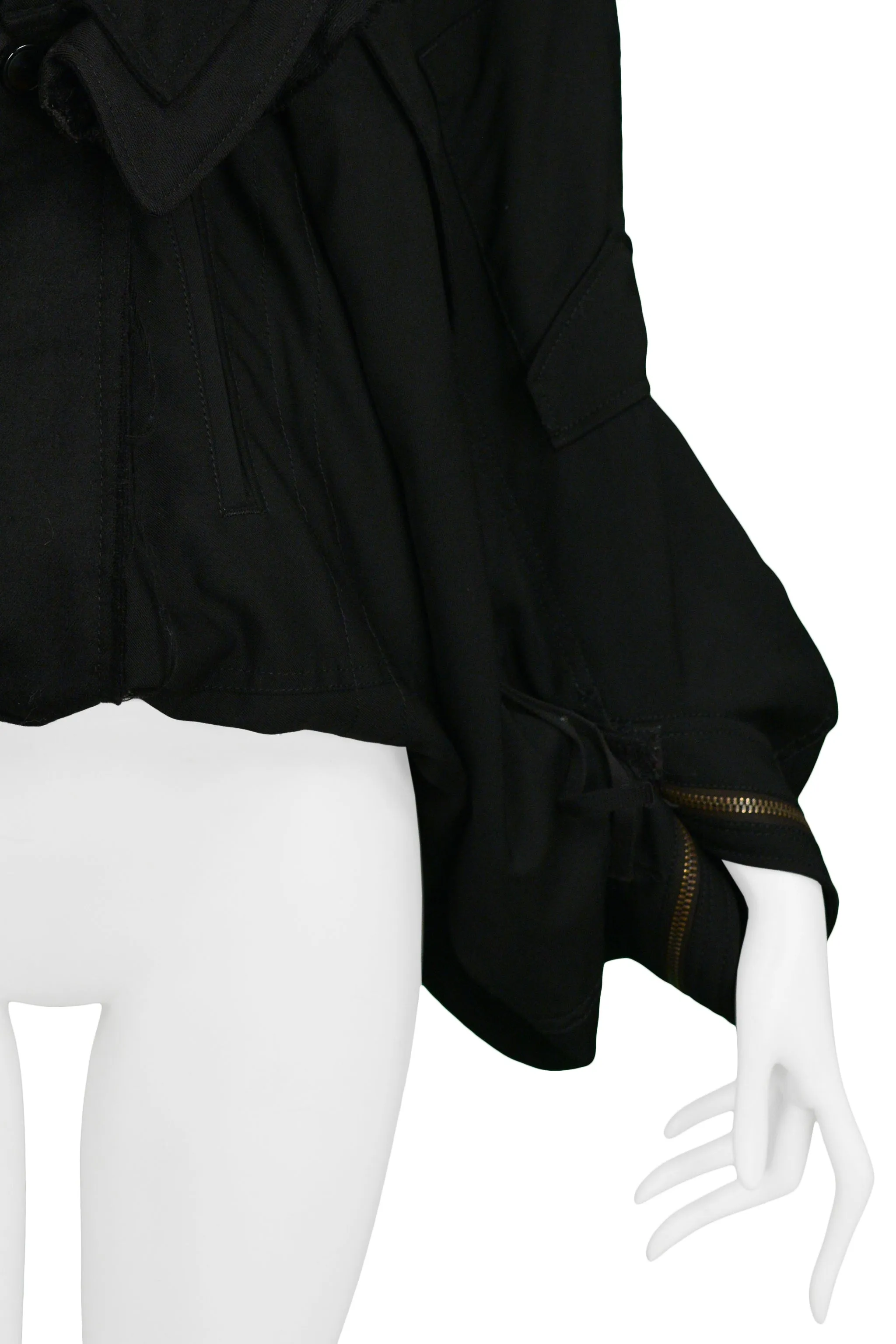 JUNYA WATANABE BLACK DECONSTRUCTED MILITARY JACKET 2006